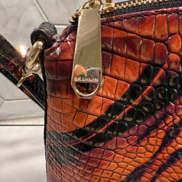 Brahmin’s Duxbury Satchel Contour Melbourne Large Handbag Shoulder Strap EUC - Picture 14 of 16